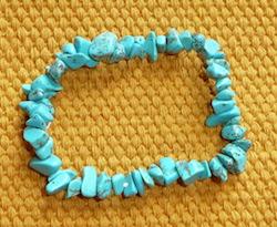 Bracelet chips turquoise