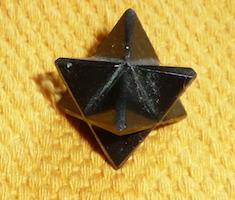 Merkaba obsidienne noire